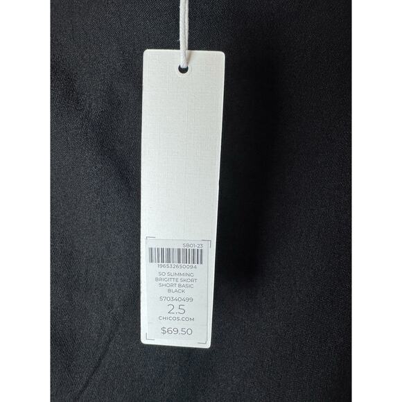 Chicos Brigitte WOMENS Zenergy GOLF by CHICO'S BLACK PULL ON SKORT Sz 2.5 US 14 - Picture 11 of 15